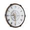 20" Brown Stainless Steel Compass Wall Clock with Rope Accents
